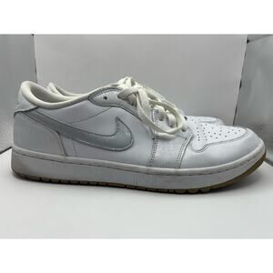 Nike Air Jordan 1 Low G Golf Shoes White Gum Platinum Men’s Size 11 - USED